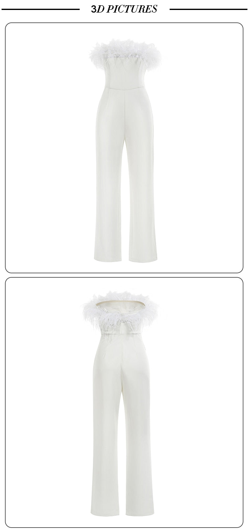 White Jumpsuit Straight Trousers